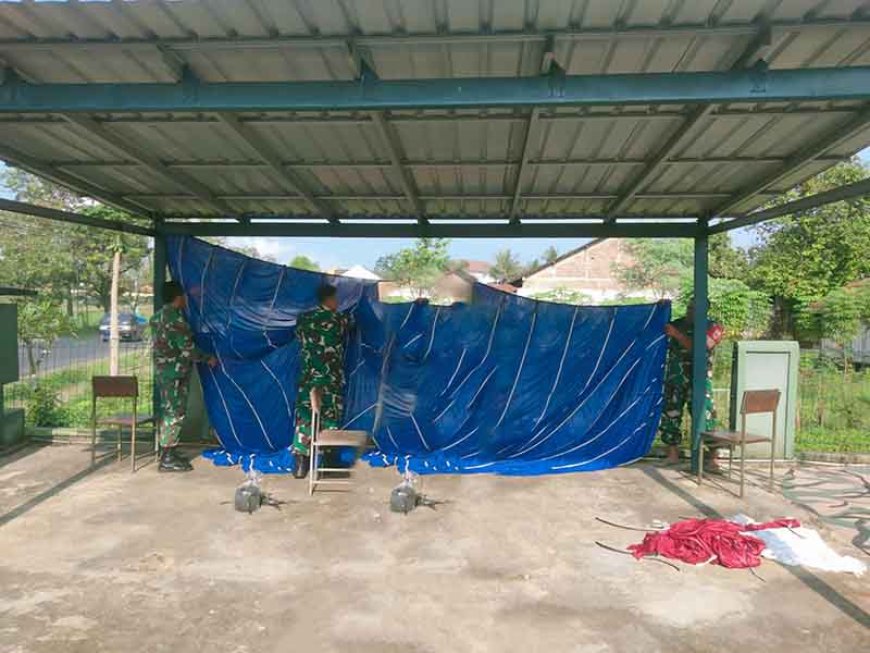 Koramil 08 Purwanegara Siapakan Rest Area Bagi Pemudik