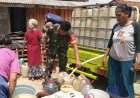 BABINSA BERIKAN BANTUAN AIR BERSIH UNTUK  WARGA MASYARAKAT