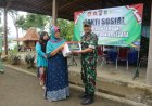 Peduli Warga Kurang Mampu Dalam Wujud Bakti Sosial Untuk Kemanunggalan TNI Bersama Rakyat Dengan Kegiatan Pembagian Sembako