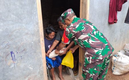 Babinsa dan Bhabinkamtibmas Bersatu dalam Baksos Pembagian Sembako